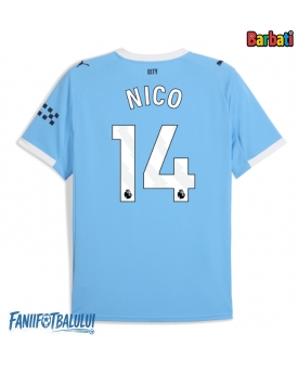 Manchester City Nico Gonzalez #14 Tricou Fotbal Replică 2025-26 Barbati Acasa